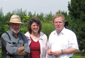 Ute Vogt zusammen mit Rudi Schaaf (links) und Herrn Majewski (rechts)