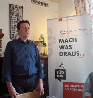Martin Körner beim kommunalpolitischen Stammtisch