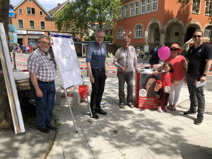 Unser Wahlkampfstand am 8. Juni 2024