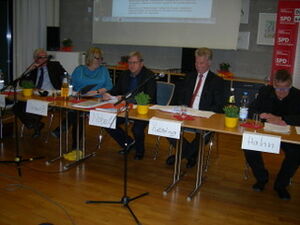 v.l.n.r.: Herbert Klingelohr, Bärbel-Sinner-Bartels, Prof.Dr.Willfried Nobel, Jürgen Kessing, Matthias Hahn