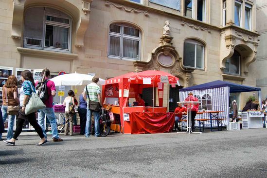 Waren gegen 14 Uhr noch nicht allzu viele Gäste am Stand …